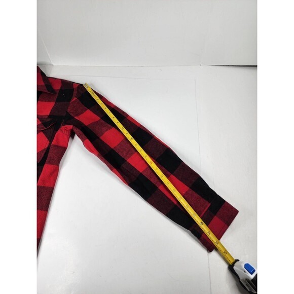 Five Brother Flannel Shirt Buffalo Plaid Men’s M Medium Red Black Lumberjack - Picture 9 of 12